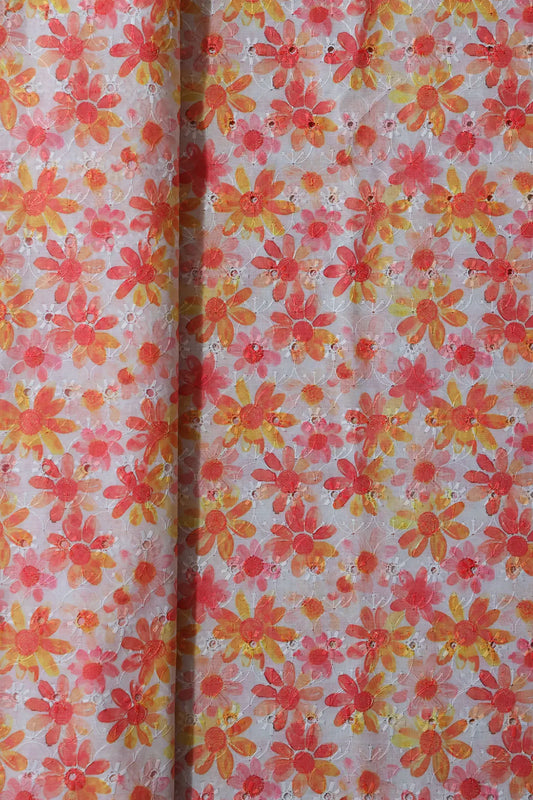 AIzaSyBcstauz-XMPRhEY21AUzeo032pxrXB5Ug - Floral Digital Print On Hakoba Cotton Embroidery Fabric