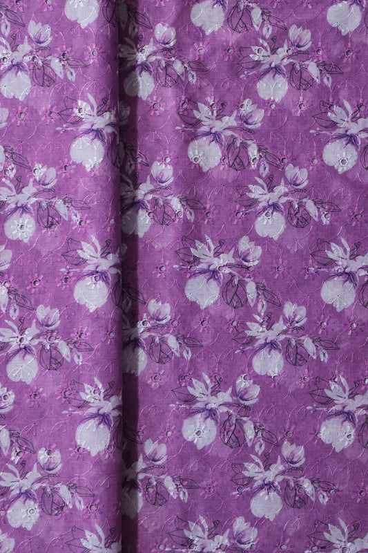 AIzaSyBcstauz-XMPRhEY21AUzeo032pxrXB5Ug - Floral Digital Print On Hakoba Cotton Embroidery Fabric