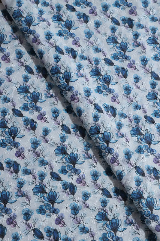 AIzaSyBcstauz-XMPRhEY21AUzeo032pxrXB5Ug - Floral Digital Print On Hakoba Cotton Embroidery Fabric