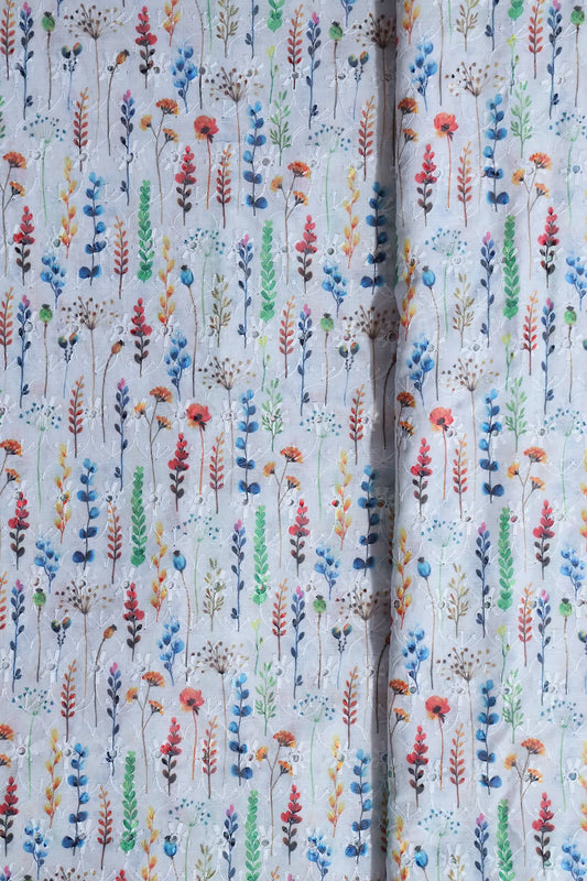 AIzaSyBcstauz-XMPRhEY21AUzeo032pxrXB5Ug - Floral Digital Print On Hakoba Cotton Embroidery Fabric