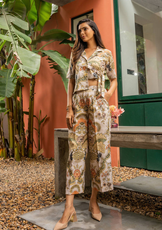 AIzaSyBcstauz-XMPRhEY21AUzeo032pxrXB5Ug - Elixir Floral Cream Linen Co-ord Set