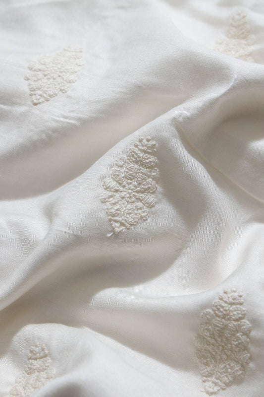 AIzaSyBcstauz-XMPRhEY21AUzeo032pxrXB5Ug - Dyeable Floral Thread Embroidery Work On Pure Dyeable Tussar Silk Fabric