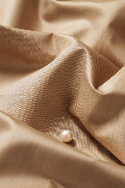 AIzaSyBcstauz-XMPRhEY21AUzeo032pxrXB5Ug - Beige Dyed Viscose Chanderi Silk Fabric