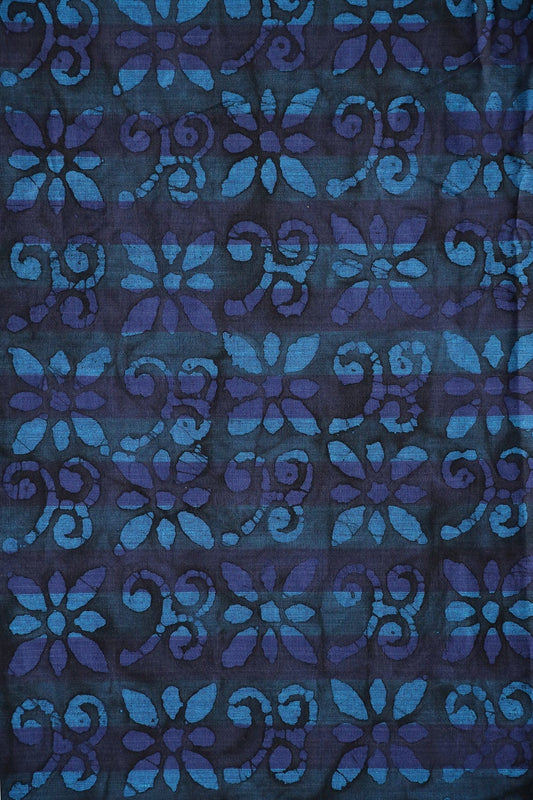 AIzaSyBcstauz-XMPRhEY21AUzeo032pxrXB5Ug - Black And Blue Traditional Pattern Batik Handblock Organic Cotton Fabric
