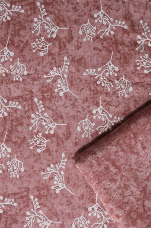 AIzaSyBcstauz-XMPRhEY21AUzeo032pxrXB5Ug - Brown And Cream Viscose Chanderi Silk Unstitched Suit (2 Piece)