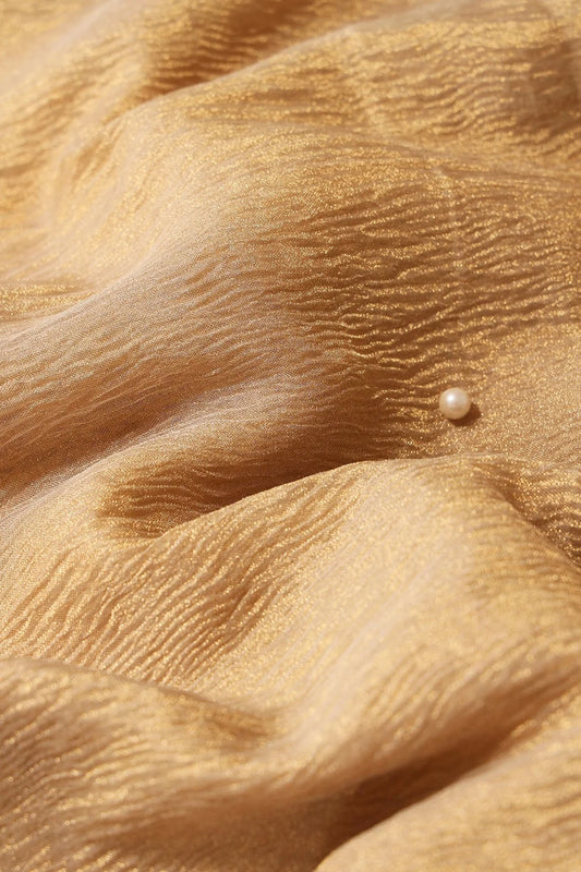 AIzaSyBcstauz-XMPRhEY21AUzeo032pxrXB5Ug - Gold Banarasi Zari Crush Tissue Fabric (Width 45)