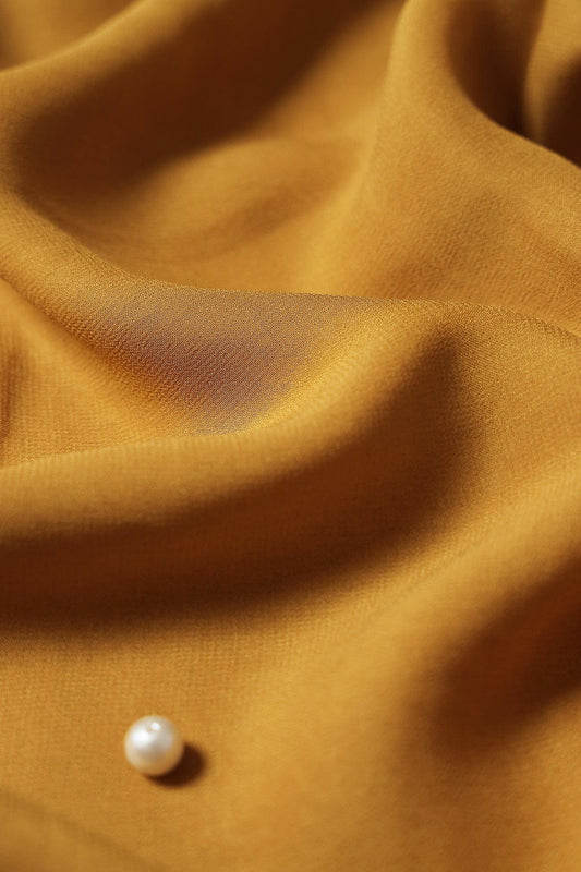 Mustard Dyed Viscose Georgette Fabric