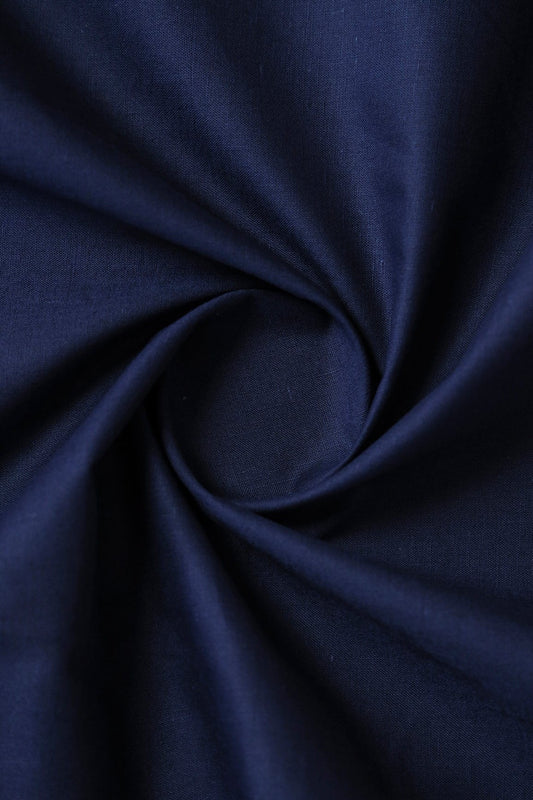 Navy Blue Dyed Pure Cotton Fabric