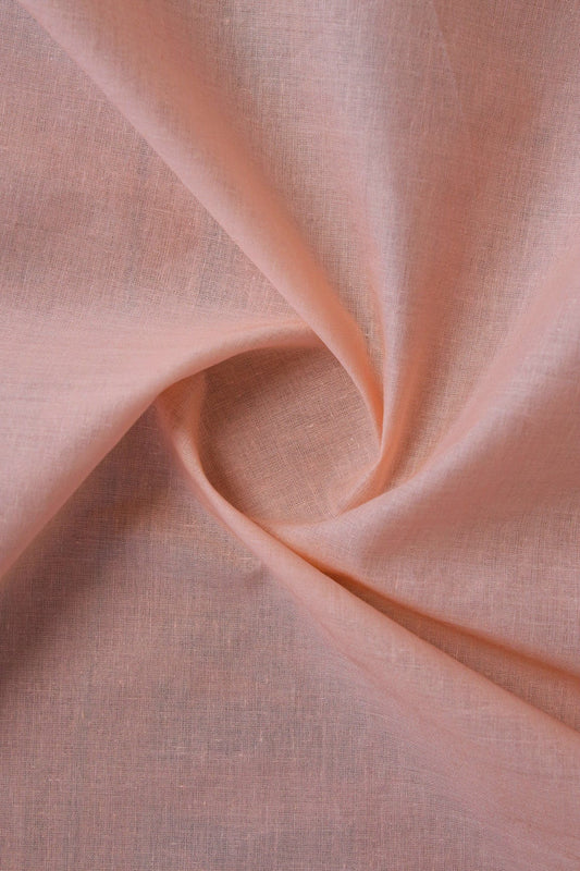 Peach Dyed Pure Cotton Fabric