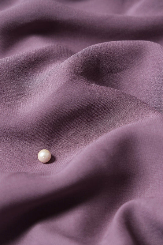 Purple Dyed Viscose Georgette Fabric