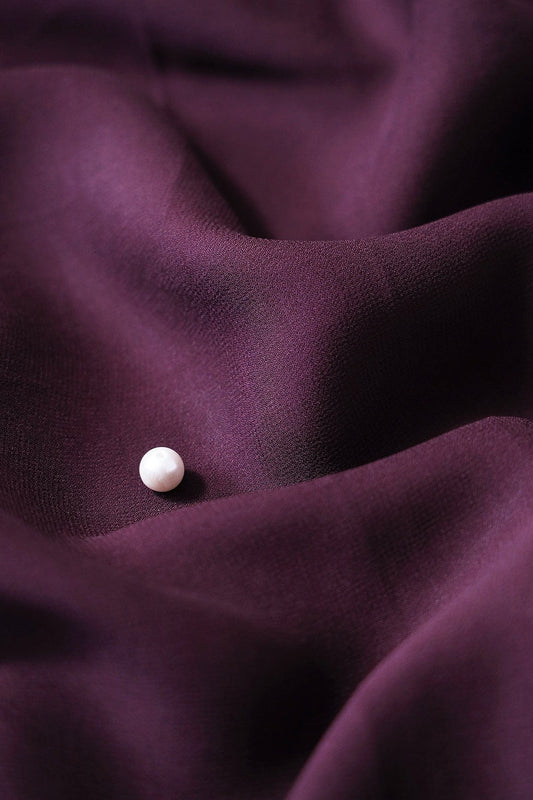 Wine Dyed Viscose Georgette Fabric