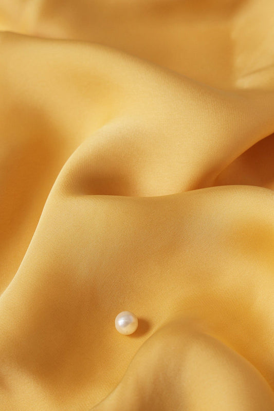 Yellow Dyed Georgette Satin Fabric