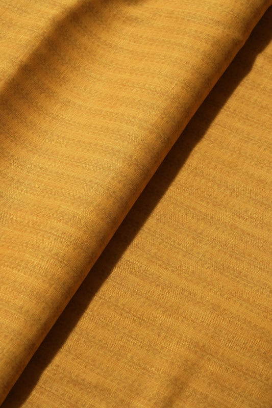 Yellow Stripes Textured Digital Print On Poly Linen Fabric