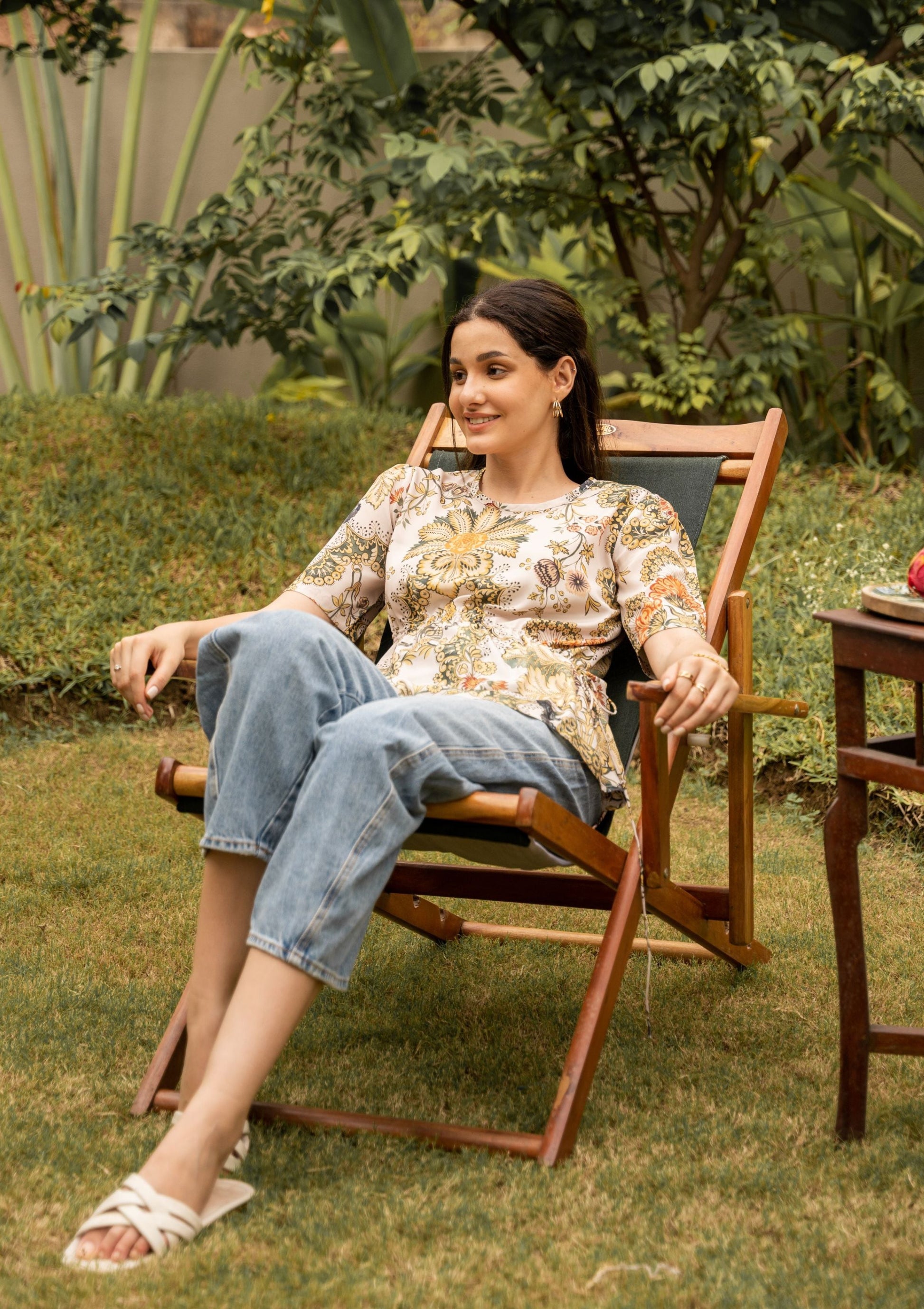 AIzaSyBcstauz-XMPRhEY21AUzeo032pxrXB5Ug - Hazel Cream Drawstring Crepe Top