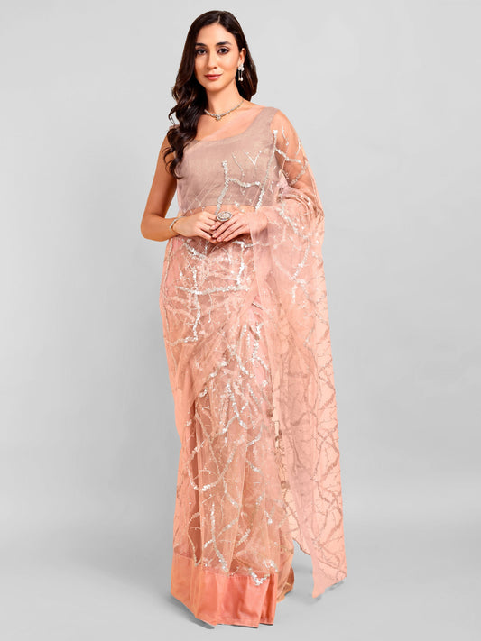 Light Pink Saree Set (2 Piece)