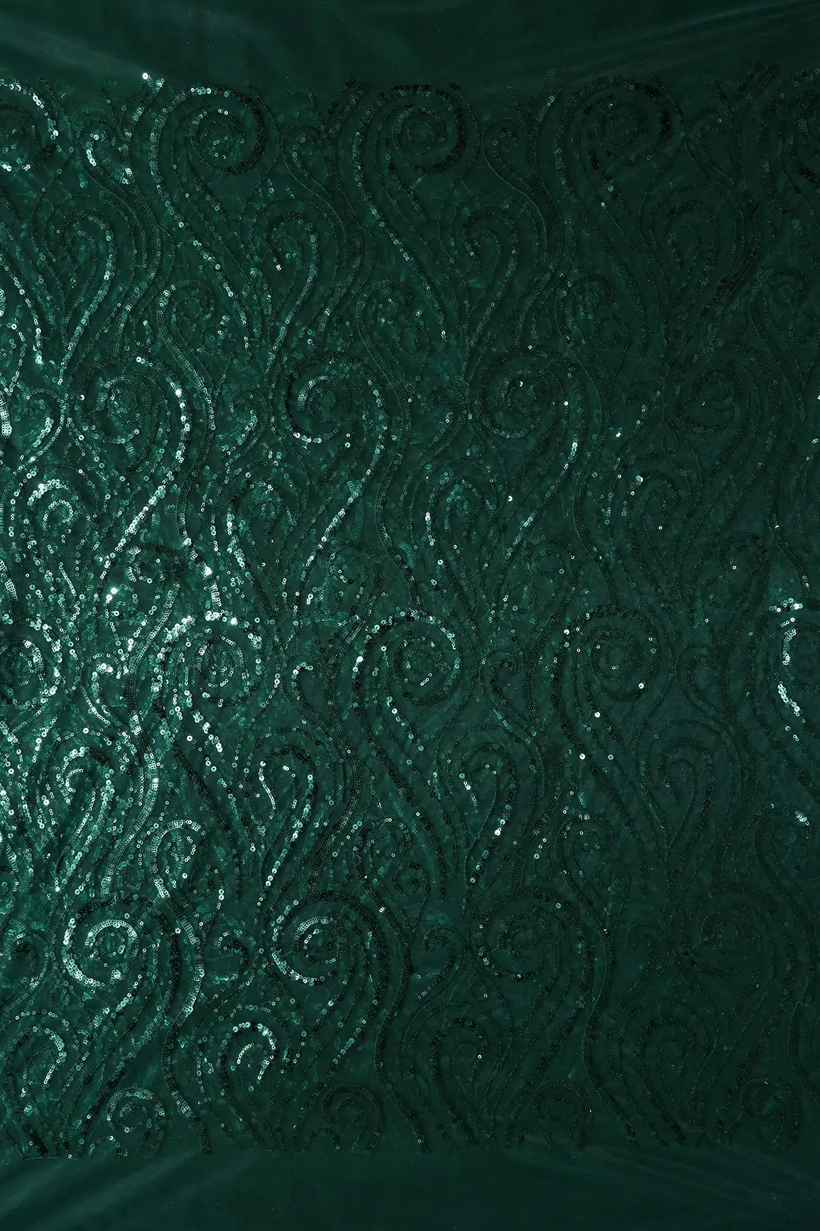 AIzaSyBcstauz-XMPRhEY21AUzeo032pxrXB5Ug - Gorgeous Green Sequins Geometric Embroidery On Bottle Green Soft Net Fabric