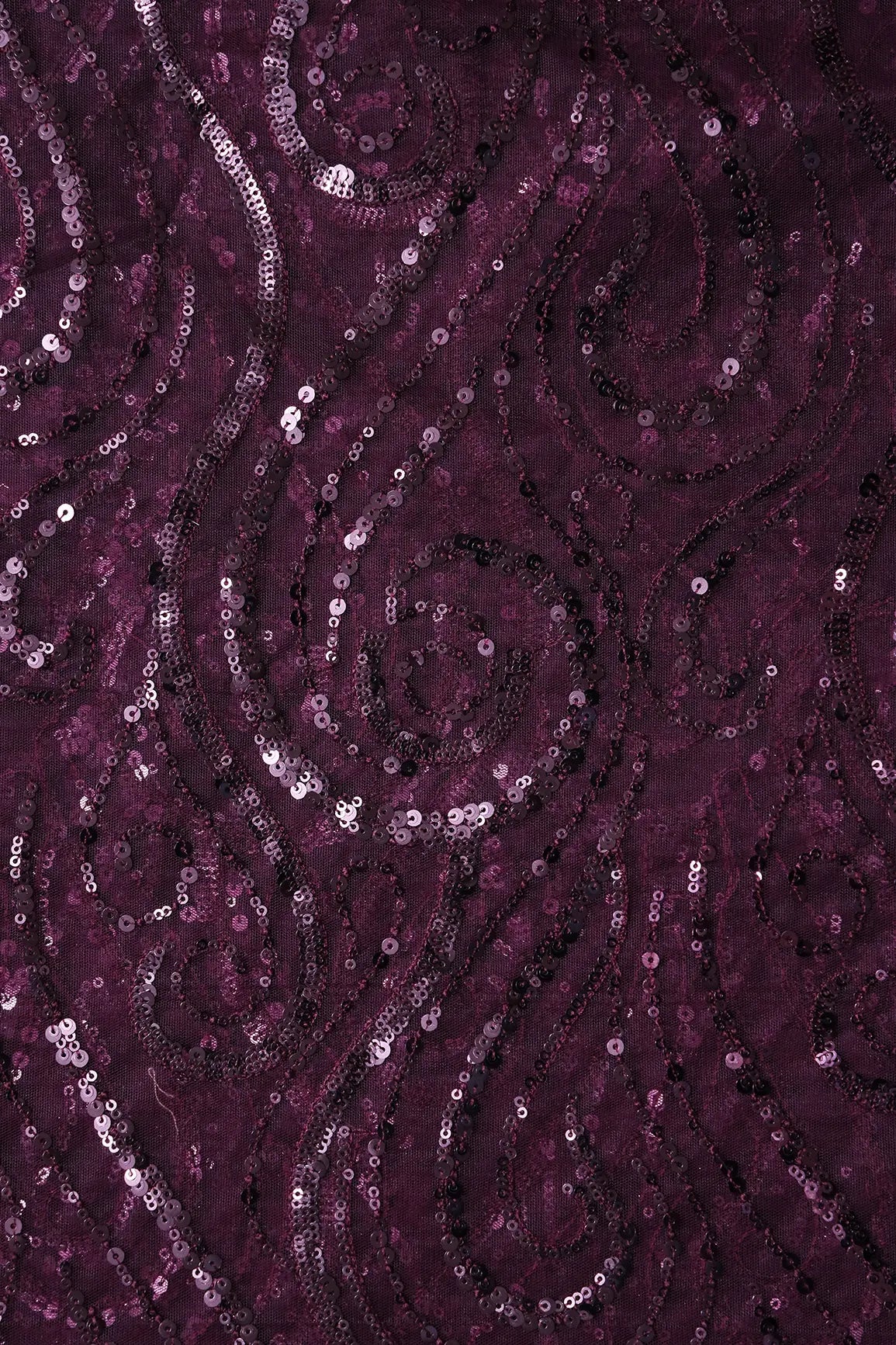 AIzaSyBcstauz-XMPRhEY21AUzeo032pxrXB5Ug - Gorgeous Wine Sequins Geometric Embroidery On Wine Soft Net Fabric