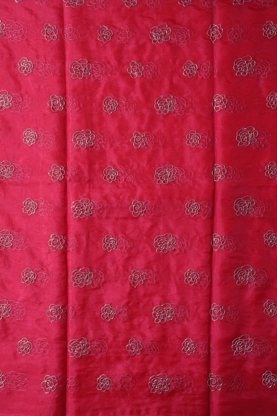 AIzaSyBcstauz-XMPRhEY21AUzeo032pxrXB5Ug - Cut Dana Beads Beautiful Floral Embroidery On Red Organza Fabric