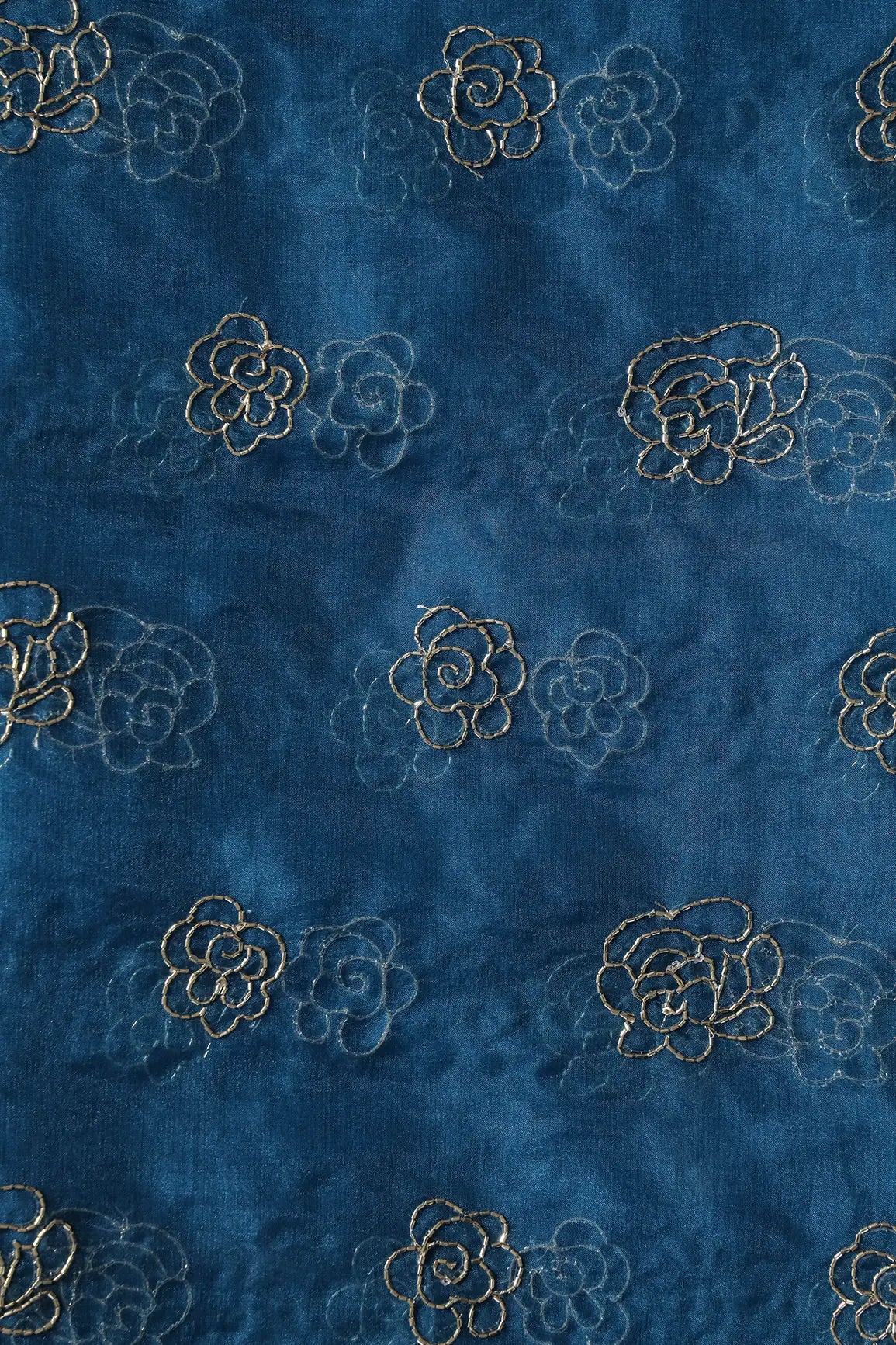 AIzaSyBcstauz-XMPRhEY21AUzeo032pxrXB5Ug - Cut Dana Beads Beautiful Floral Embroidery On Rama Organza Fabric