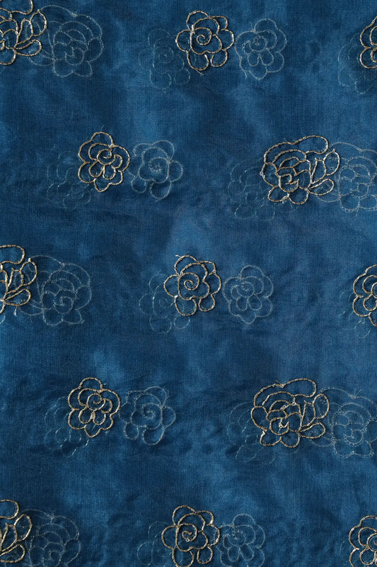 AIzaSyBcstauz-XMPRhEY21AUzeo032pxrXB5Ug - Cut Dana Beads Beautiful Floral Embroidery On Rama Organza Fabric