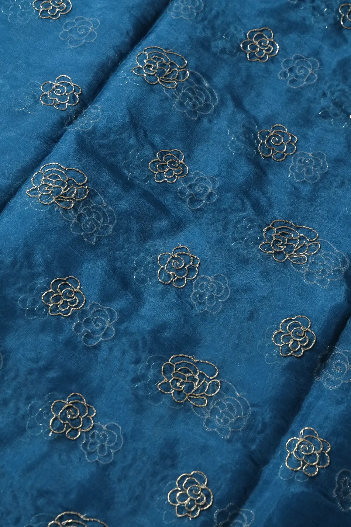 AIzaSyBcstauz-XMPRhEY21AUzeo032pxrXB5Ug - Cut Dana Beads Beautiful Floral Embroidery On Rama Organza Fabric