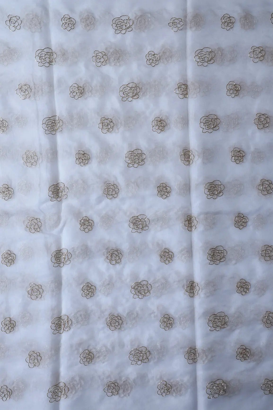AIzaSyBcstauz-XMPRhEY21AUzeo032pxrXB5Ug - Cut Dana Beads Beautiful Floral Embroidery On White Dyeable Organza Fabric