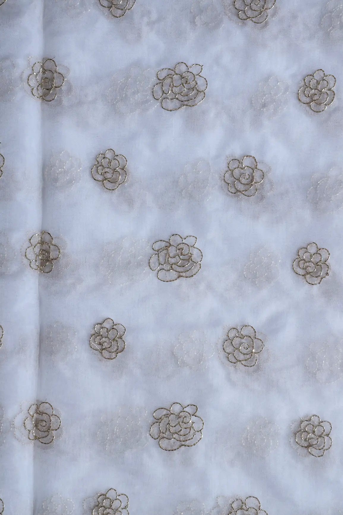 AIzaSyBcstauz-XMPRhEY21AUzeo032pxrXB5Ug - Cut Dana Beads Beautiful Floral Embroidery On White Dyeable Organza Fabric