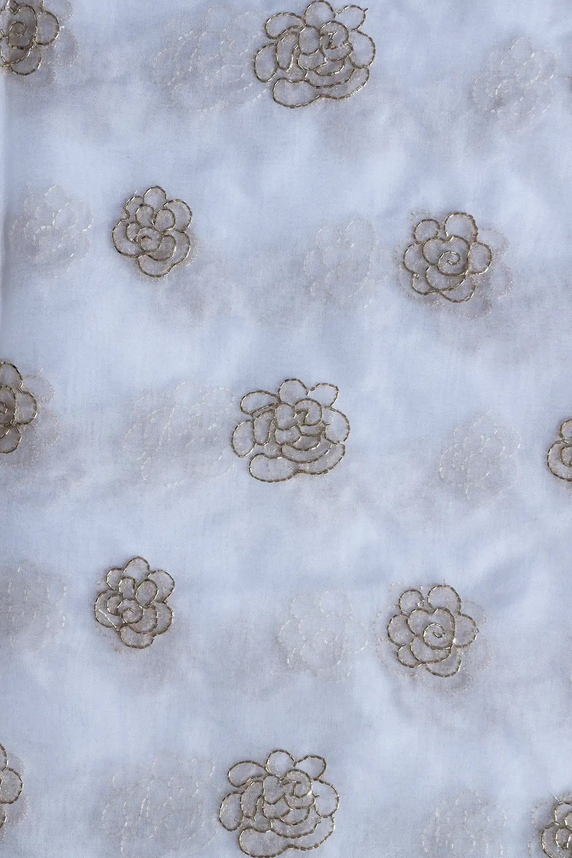 AIzaSyBcstauz-XMPRhEY21AUzeo032pxrXB5Ug - Cut Dana Beads Beautiful Floral Embroidery On White Dyeable Organza Fabric