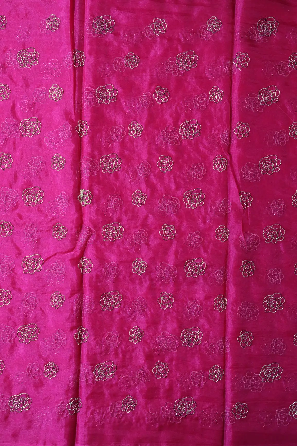 AIzaSyBcstauz-XMPRhEY21AUzeo032pxrXB5Ug - Cut Dana Beads Beautiful Floral Embroidery On Fuchsia Organza Fabric