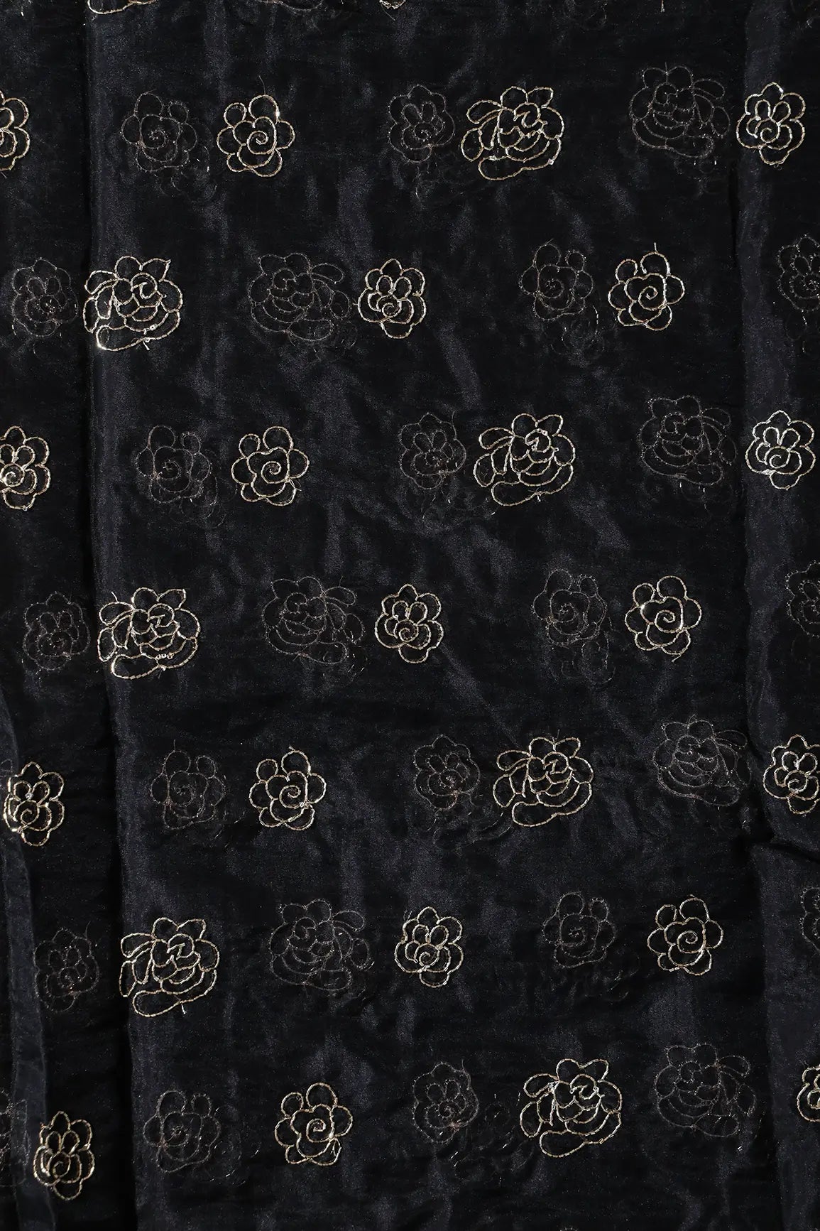 AIzaSyBcstauz-XMPRhEY21AUzeo032pxrXB5Ug - Cut Dana Beads Beautiful Floral Embroidery On Black Organza Fabric