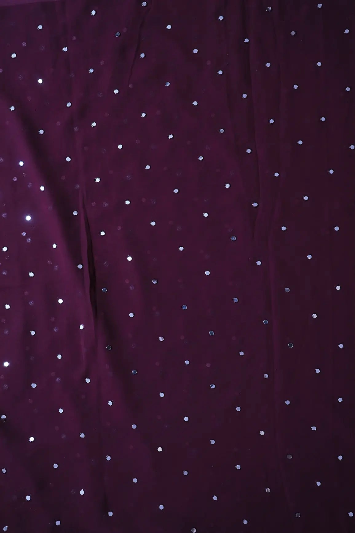 AIzaSyBcstauz-XMPRhEY21AUzeo032pxrXB5Ug - Beautiful Real Mirror Embroidery Work On Wine Georgette Fabric