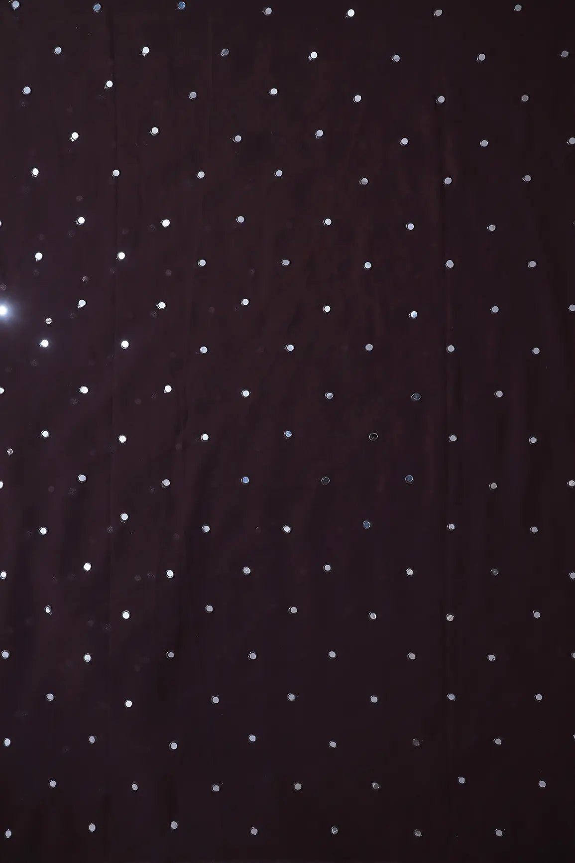 AIzaSyBcstauz-XMPRhEY21AUzeo032pxrXB5Ug - Beautiful Real Mirror Embroidery Work On Dark Brown Georgette Fabric