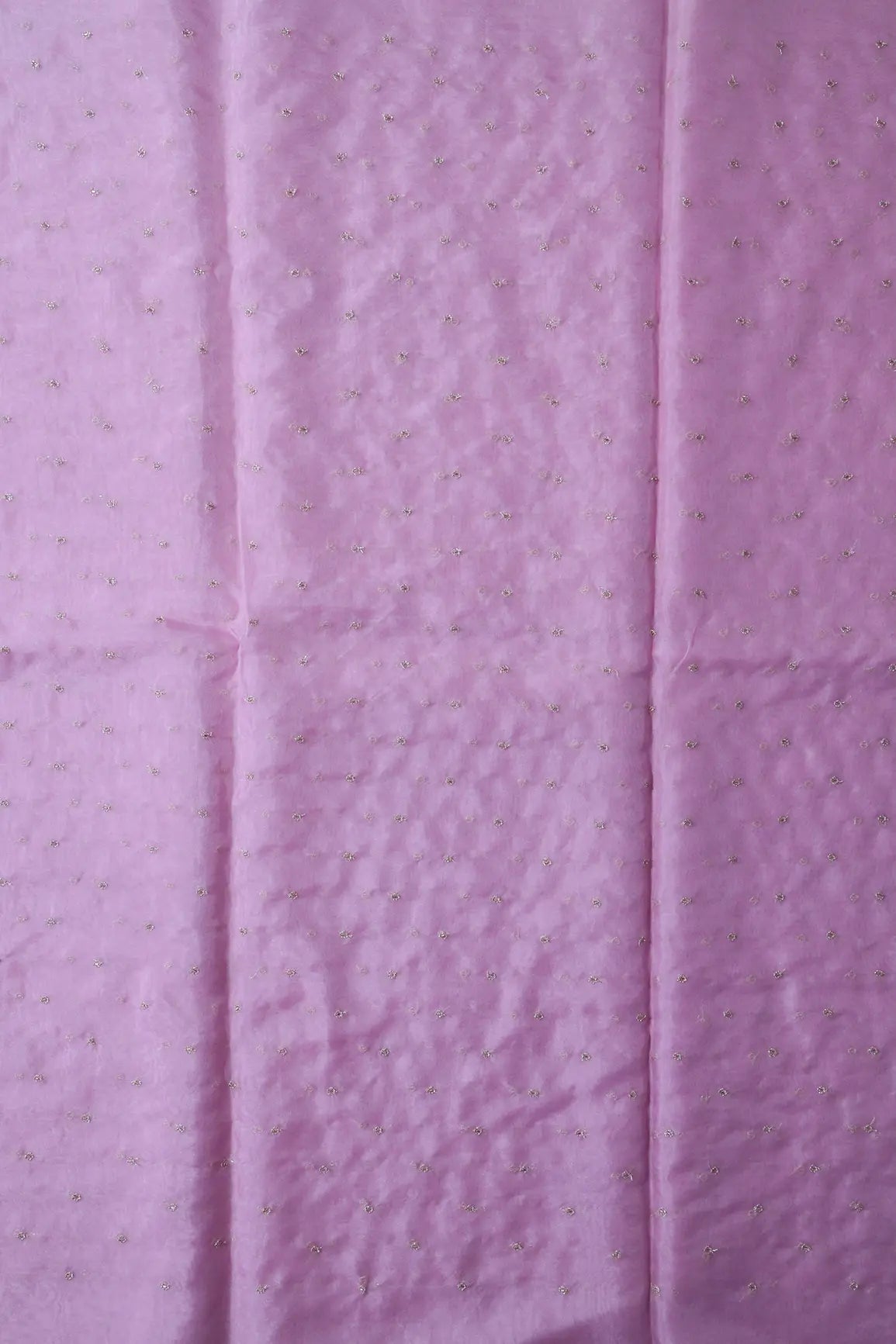 AIzaSyBcstauz-XMPRhEY21AUzeo032pxrXB5Ug - Cut Dana Beads With Zari Small Motif Embroidery On Pink Organza Fabric