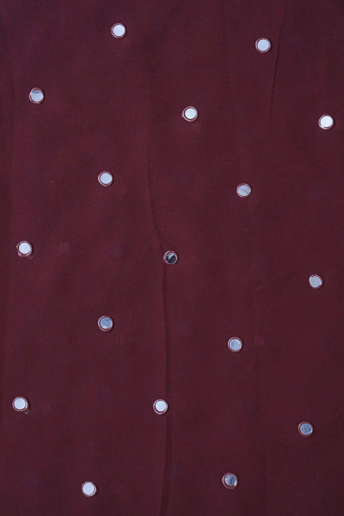 AIzaSyBcstauz-XMPRhEY21AUzeo032pxrXB5Ug - Beautiful Real Mirror Embroidery Work On Maroon Georgette Fabric