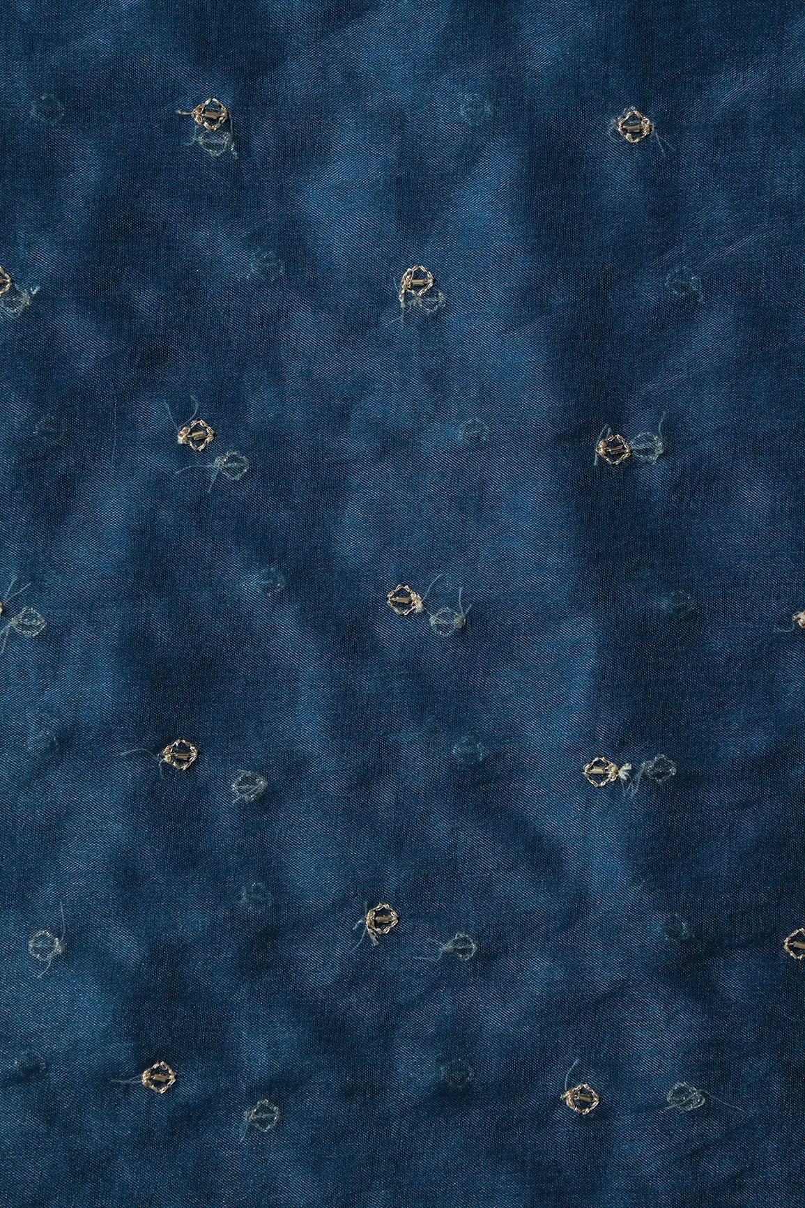 AIzaSyBcstauz-XMPRhEY21AUzeo032pxrXB5Ug - Cut Dana Beads With Zari Small Motif Embroidery On Rama Organza Fabric