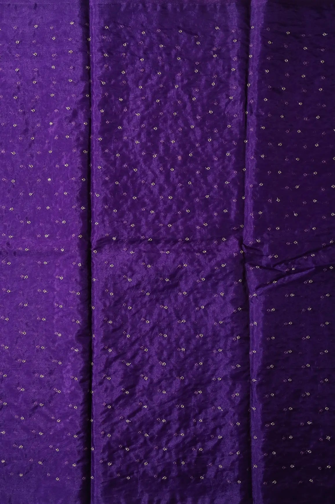 AIzaSyBcstauz-XMPRhEY21AUzeo032pxrXB5Ug - Cut Dana Beads With Zari Small Motif Embroidery On Purple Organza Fabric