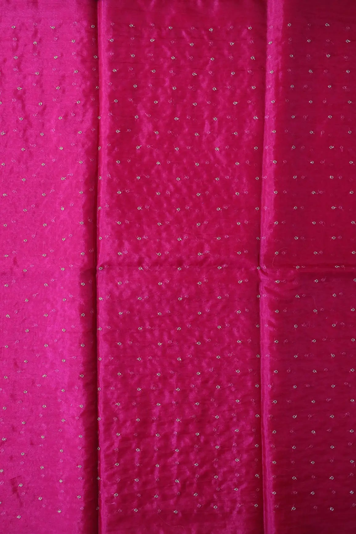AIzaSyBcstauz-XMPRhEY21AUzeo032pxrXB5Ug - Cut Dana Beads With Zari Small Motif Embroidery On Fuchsia Organza Fabric