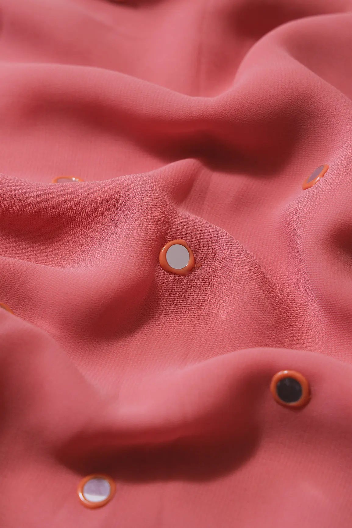 AIzaSyBcstauz-XMPRhEY21AUzeo032pxrXB5Ug - Beautiful Real Mirror Embroidery Work On Dusty Pink Georgette Fabric