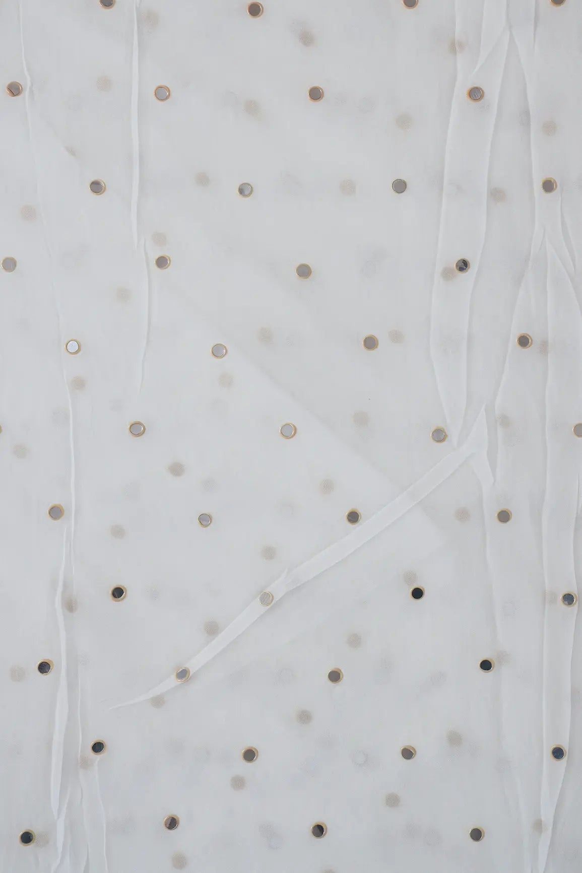 AIzaSyBcstauz-XMPRhEY21AUzeo032pxrXB5Ug - Beautiful Real Mirror Embroidery Work On Dyeable White Georgette Fabric