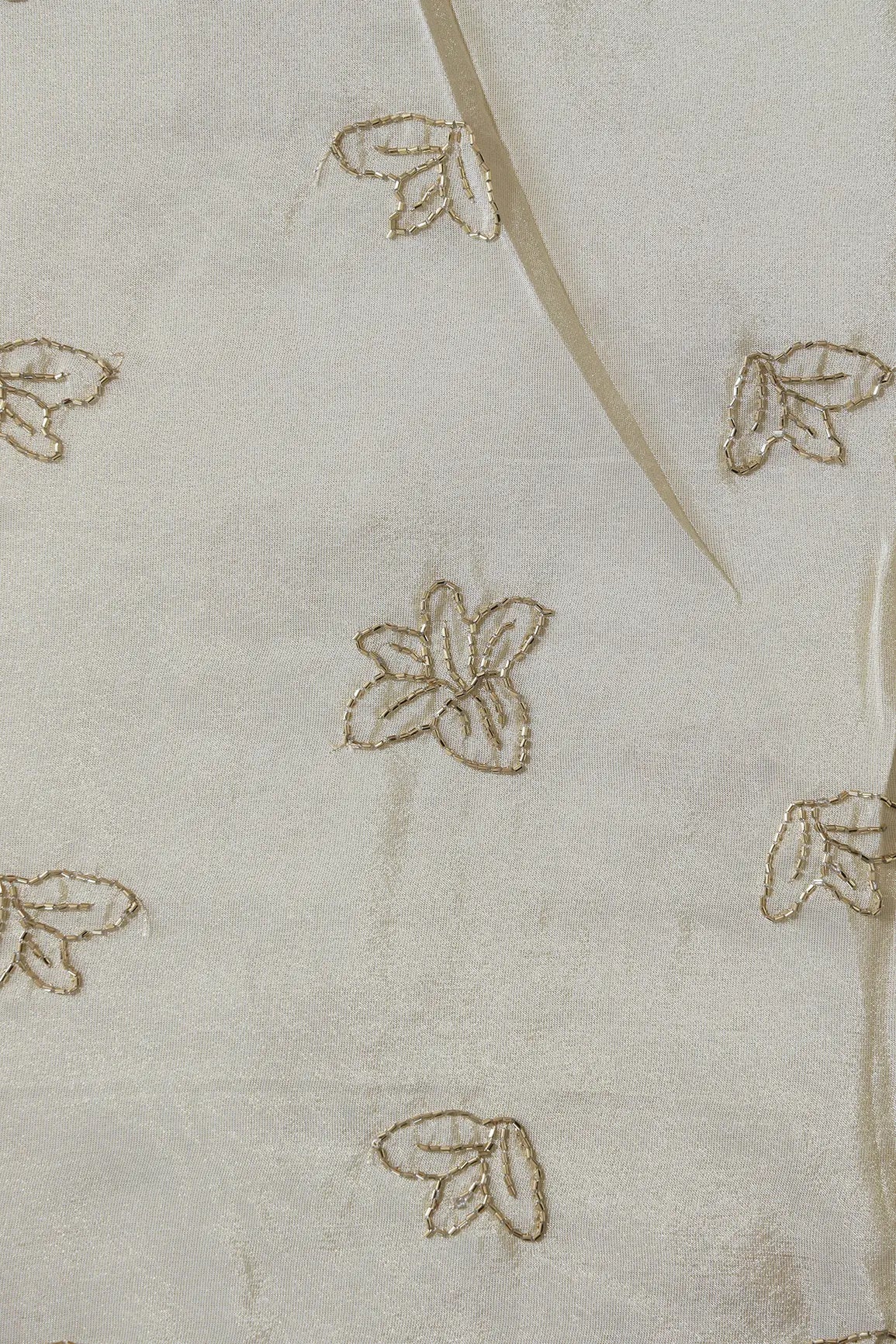 AIzaSyBcstauz-XMPRhEY21AUzeo032pxrXB5Ug - Beautiful Cut Dana Beads Floral Embroidery Work Dyeable Pure Viscose Zari Tissue Fabric