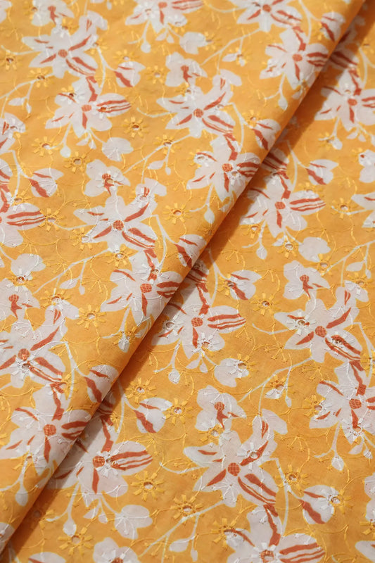 Yellow And White Unstitched Suit Set (2 Piece)