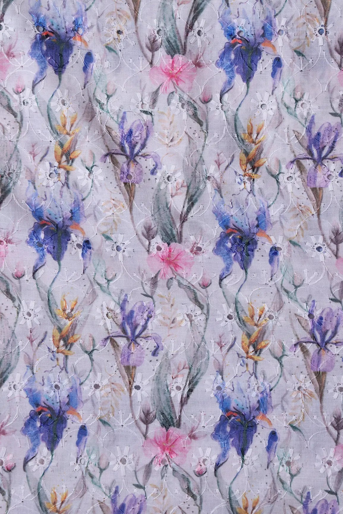 AIzaSyBcstauz-XMPRhEY21AUzeo032pxrXB5Ug - Floral Digital Print On Hakoba Cotton Embroidery Fabric