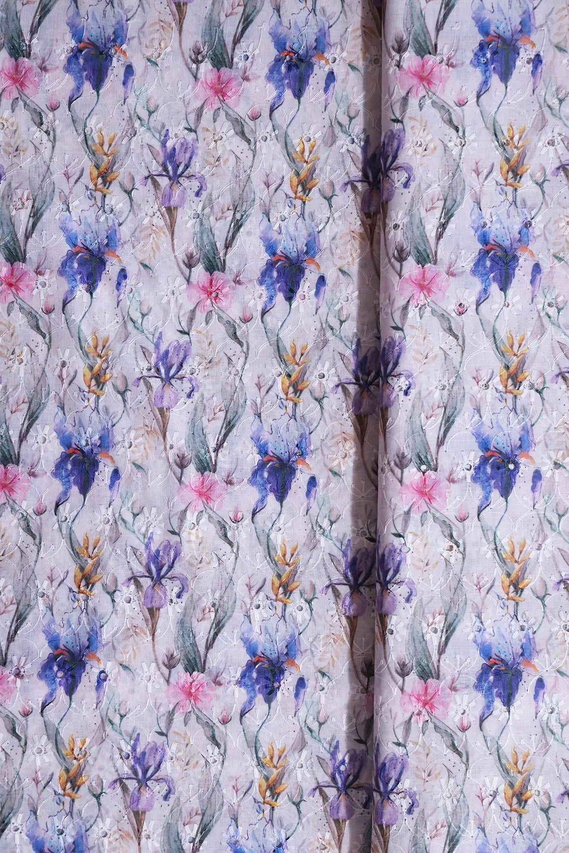 AIzaSyBcstauz-XMPRhEY21AUzeo032pxrXB5Ug - Floral Digital Print On Hakoba Cotton Embroidery Fabric