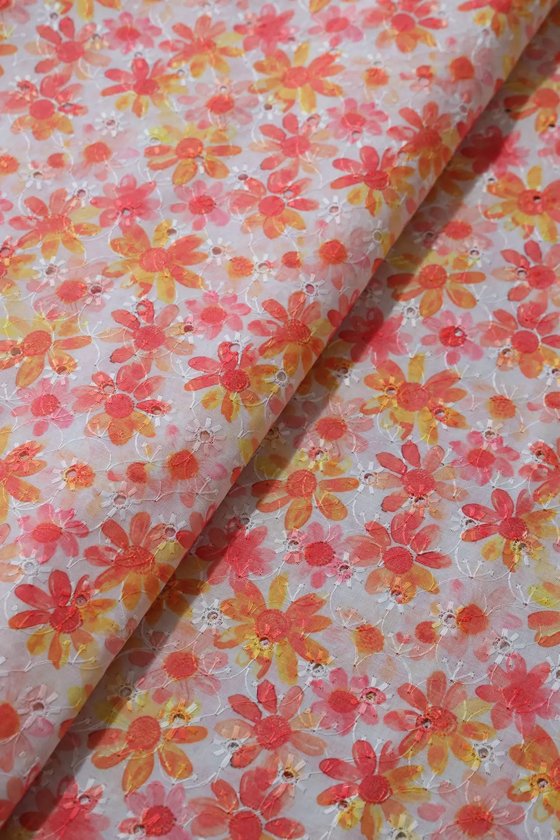 AIzaSyBcstauz-XMPRhEY21AUzeo032pxrXB5Ug - Floral Digital Print On Hakoba Cotton Embroidery Fabric