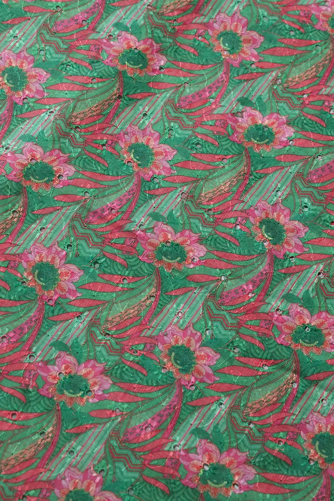 AIzaSyBcstauz-XMPRhEY21AUzeo032pxrXB5Ug - Floral Digital Print On Hakoba Cotton Embroidery Fabric