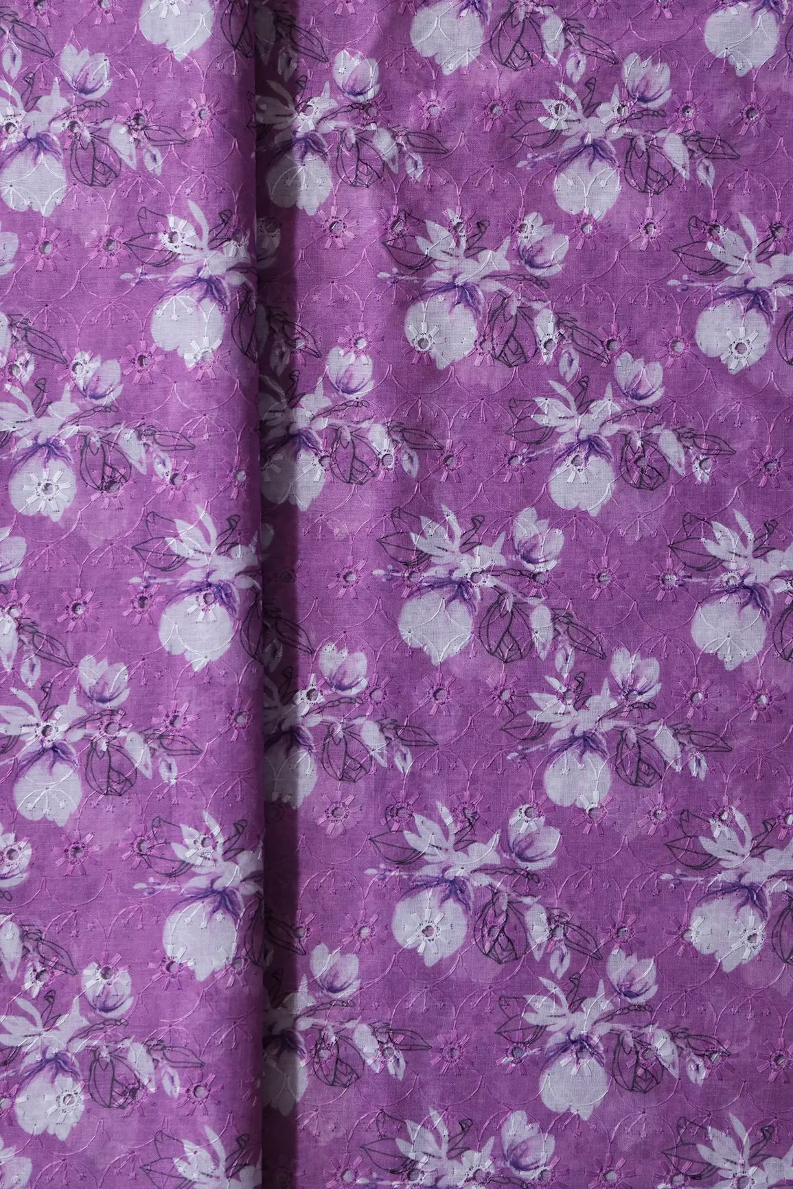 AIzaSyBcstauz-XMPRhEY21AUzeo032pxrXB5Ug - Floral Digital Print On Hakoba Cotton Embroidery Fabric