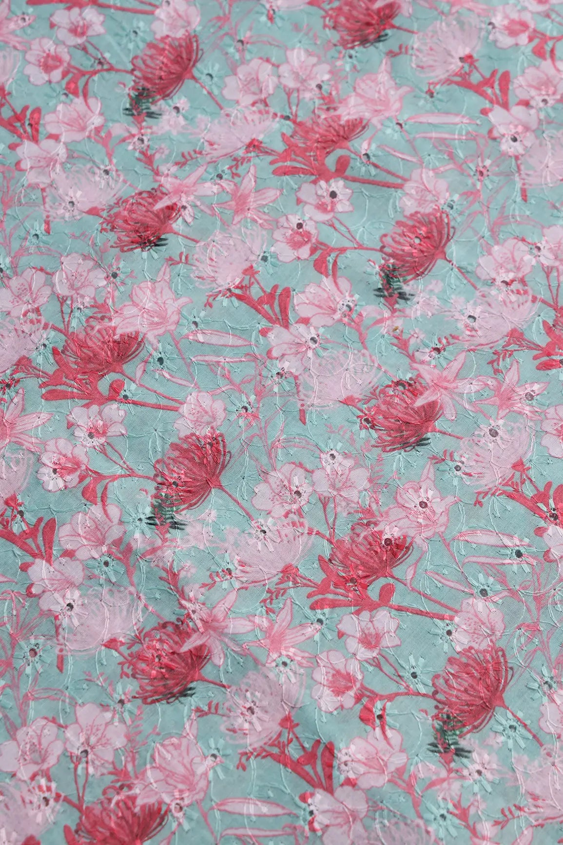 AIzaSyBcstauz-XMPRhEY21AUzeo032pxrXB5Ug - Floral Digital Print On Hakoba Cotton Embroidery Fabric