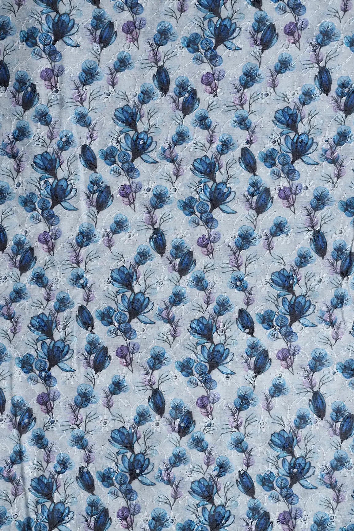 AIzaSyBcstauz-XMPRhEY21AUzeo032pxrXB5Ug - Floral Digital Print On Hakoba Cotton Embroidery Fabric