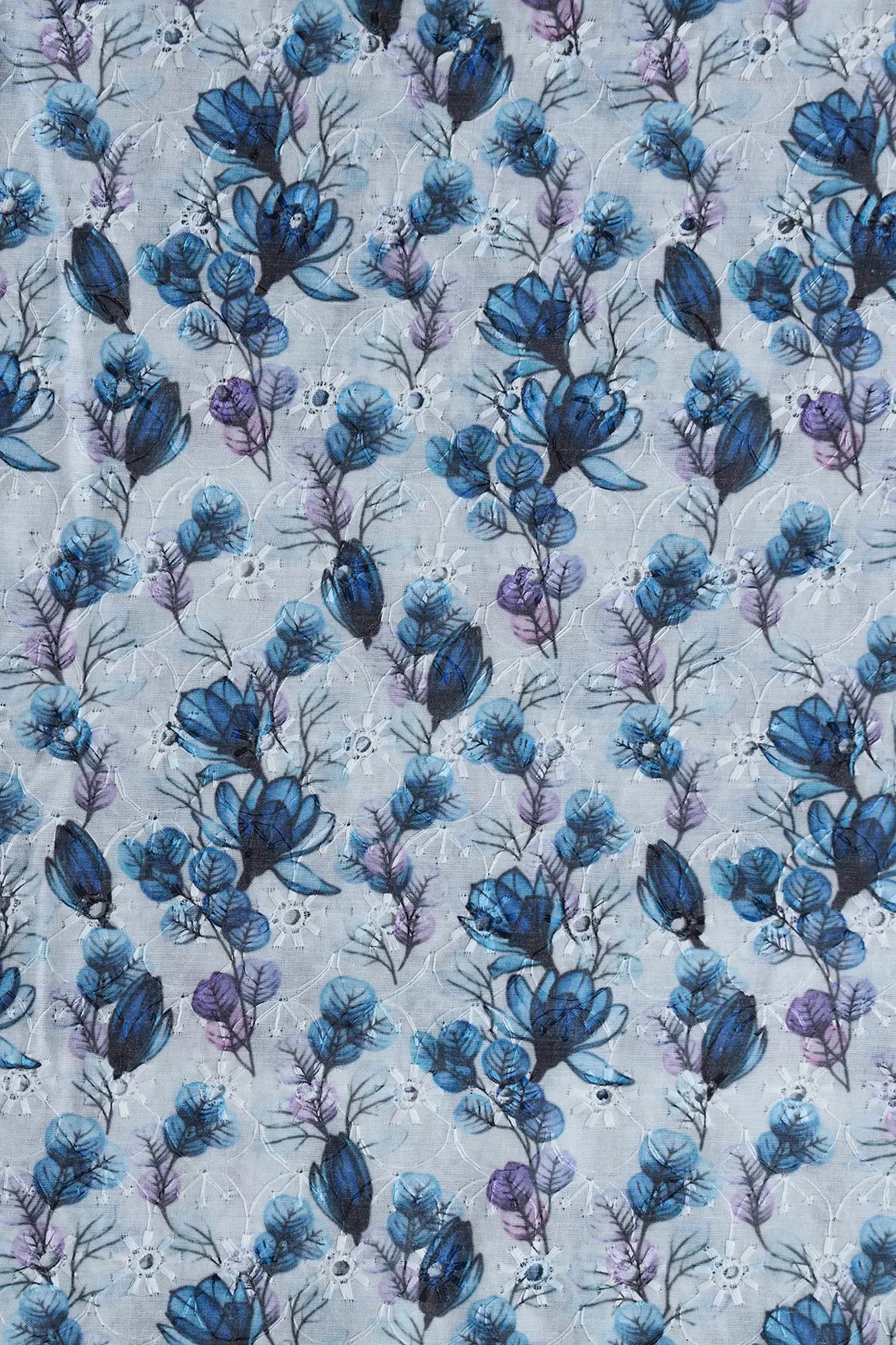 AIzaSyBcstauz-XMPRhEY21AUzeo032pxrXB5Ug - Floral Digital Print On Hakoba Cotton Embroidery Fabric