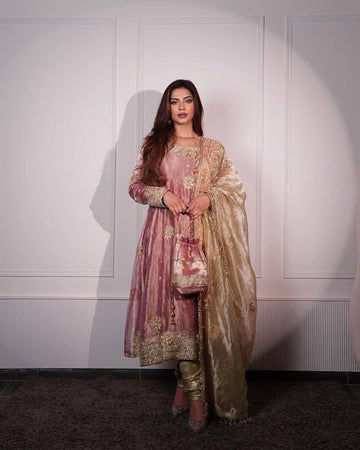 DESIGNER WEAR HEAVY PARTY WEAR TOP WITH PLAZZO & DUPATTA